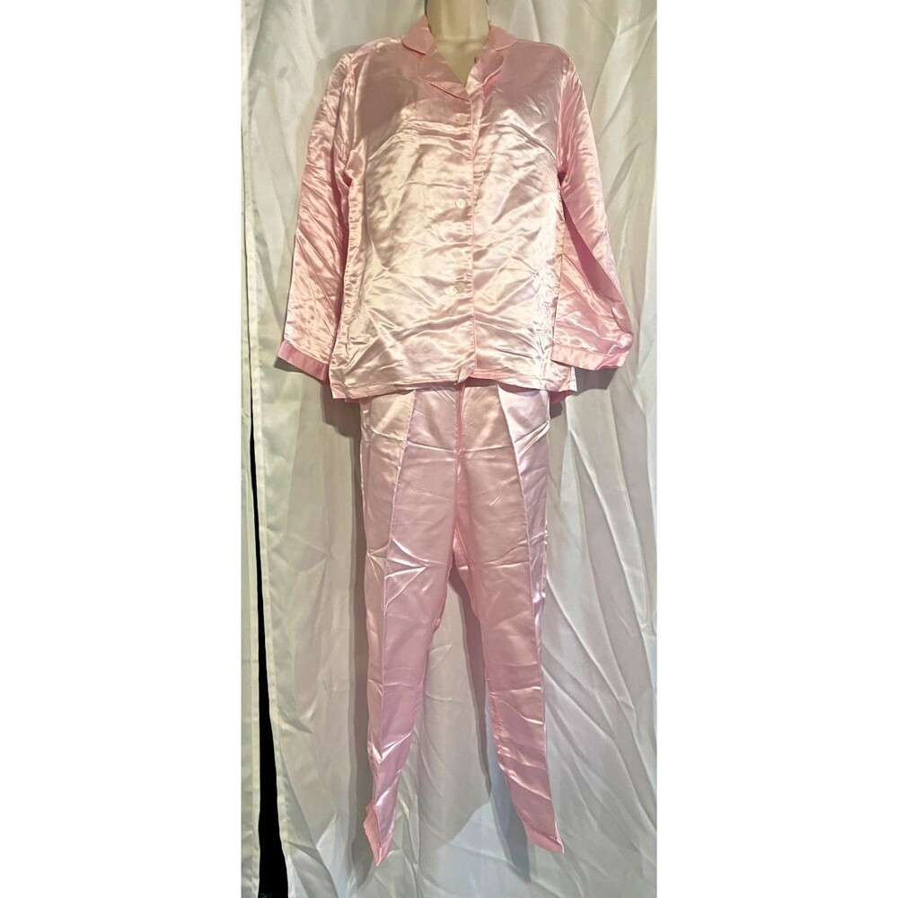Vintage Chinese Silk Pajama Set Women S Pink Lounge Set Asian